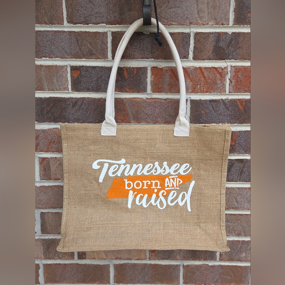 Tennessee Born and Raised Tote Bag